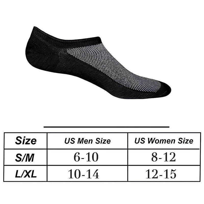 Faustine No Show Socks Ankle Low Cut Socks for Mens or Womens, Non Slip, 8 Pairs (8 Pairs (Black), S/M(US Men shoes size 6-10/Women size 8-12)) - Image 2
